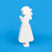 Petite fille en prière en polystyrène pour communion