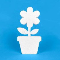 Flor en maceta de poliestireno para decorar