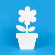 Flor en maceta de poliestireno para decorar