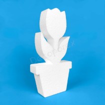 Tulipe en pot en polystyrène décoratif