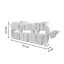 Scritta Prima Comunione farfalle polistirolo 75 cm