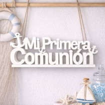 Lettrage "Mi Primera Comunión" avec ancres – Polystyrène