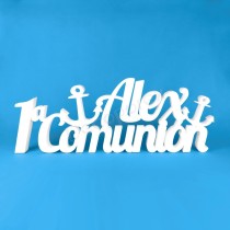 1ª Comunione nome personalizzato polistirolo ancore