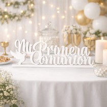 Scritta Prima Comunione polistirolo colomba 67 cm