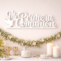 My First Communion polystyrene lettering dove 67 cm