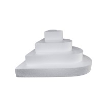 Polystyrene cake base heart 4 tiers for weddings, romantic dessert tables and decorative dummy cakes