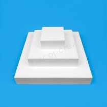 Styropor-Tortenbasis quadratisch 3 Etagen für strukturierte Präsentationen, Display-Tische und elegante Dekoration