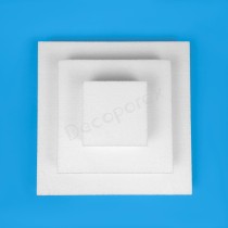 Polystyrene cake base square 3 tiers for structured displays, presentation tables and elegant decoration