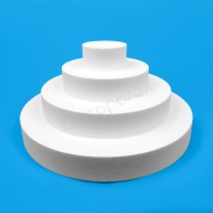 Base torta in polistirolo rotonda 4 piani per cake design, vetrine classiche e dummy cake a piani