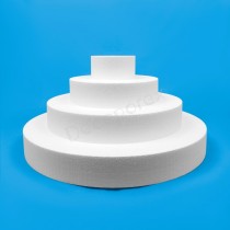 Base de gâteau en polystyrène ronde 4 étages pour pâtisserie décorative, vitrines classiques et faux gâteaux à étages
