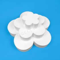 Kit di basi per torta in polistirolo – Fiore, 3 piani, per tavoli d...