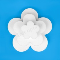 Tortenbasen-Set aus Styropor – Blume, 3 Etagen, für originelle Cand...
