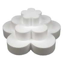 Kit de bases de tarta de porexpán Flor 3 pisos para mesas dulces or...