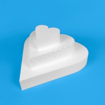 Base de tarta corazón de porexpán de 3 pisos