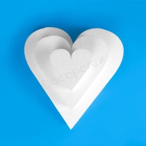 Base de gâteau en polystyrène cœur 3 étages pour communions, célébrations délicates et décorations légères