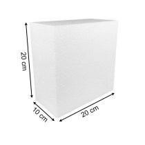 Bloque poliestireno 20x20x10 cm | Decoración