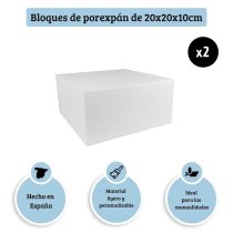 Bloque poliestireno 20x20x10 cm | Decoración