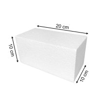 Bloque de poliestireno 10x10x20 cm | Pack 3