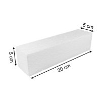Blocco polistirolo 5x5x20 cm | Decorazioni