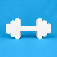 Hantel aus Styropor Fitness Dekoration