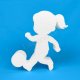 Girl football player polystyrene decoration