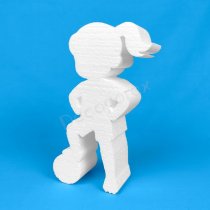 Fußballspielerin Mädchen stehend Styropor