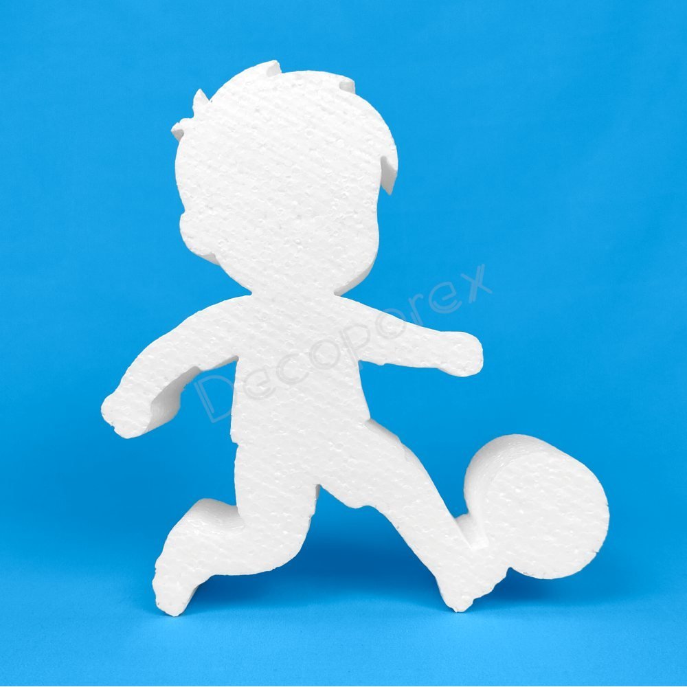 Calciatore bambino azione polistirolo