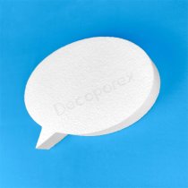 Polystyrene speech bubble decoration