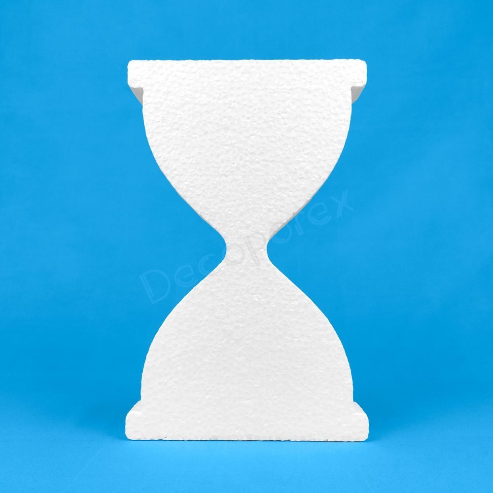 Hourglass polystyrene decoration