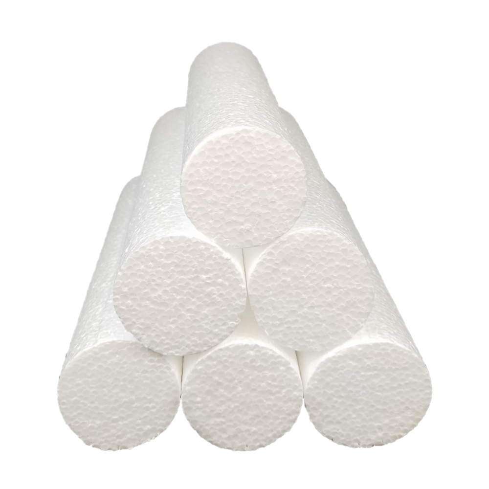 Polystyrolzylinder Ø5x20 cm | 6er-Set