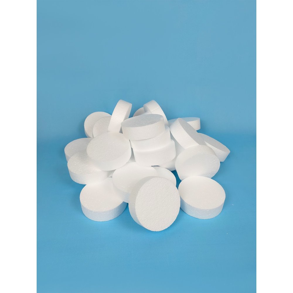 Ø10x3 cm polystyrene cylinder | pack of 24