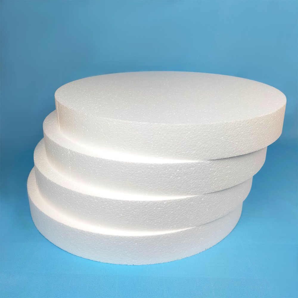 Polystyrolzylinder Ø40x5 cm | 4er-Set