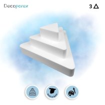 Polystyrene cake base kit – Triangular, 3 tiers, for original compo...