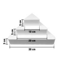 Kit de bases à gâteau en polystyrène – Triangulaire, 3 étages, pour...