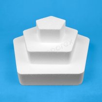 Polystyrene cake base kit – Pentagonal, 3 tiers, for geometric setu...