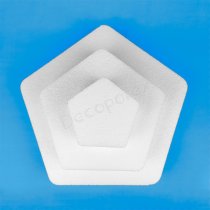 Polystyrene cake base kit – Pentagonal, 3 tiers, for geometric setu...