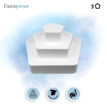 Polystyrene cake base kit – Pentagonal, 3 tiers, for geometric setu...