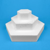 Polystyrene cake base kit – Hexagonal, 3 tiers, for modern composit...