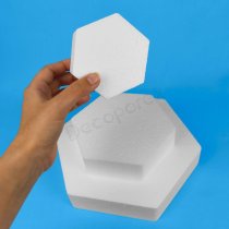 Polystyrene cake base kit – Hexagonal, 3 tiers, for modern composit...