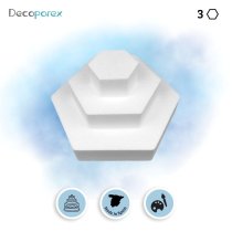 Kit de bases à gâteau en polystyrène – Hexagonale, 3 étages, pour c...