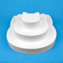 Polystyrene cake base kit – Cat head, 3 tiers, for children's parti...