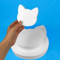 Polystyrene cake base kit – Cat head, 3 tiers, for children's parti...