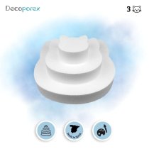 Polystyrene cake base kit – Cat head, 3 tiers, for children's parti...