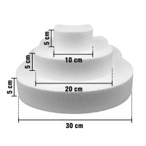 Polystyrene cake base kit – Cat head, 3 tiers, for children's parti...