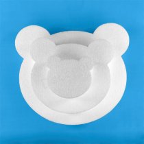 Polystyrene cake base kit – Bear head, 3 tiers, for children's part...