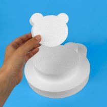 Polystyrene cake base kit – Bear head, 3 tiers, for children's part...