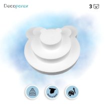 Polystyrene cake base kit – Bear head, 3 tiers, for children's part...