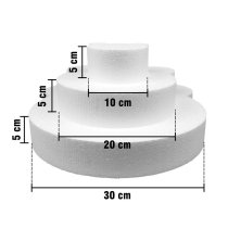 Polystyrene cake base kit – Bear head, 3 tiers, for children's part...