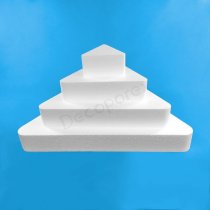 Polystyrene cake base kit – Triangular, 4 tiers, for original setup...