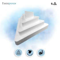 Polystyrene cake base kit – Triangular, 4 tiers, for original setup...